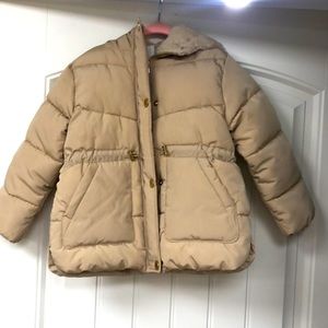 Zara girl zip up jacket with hood